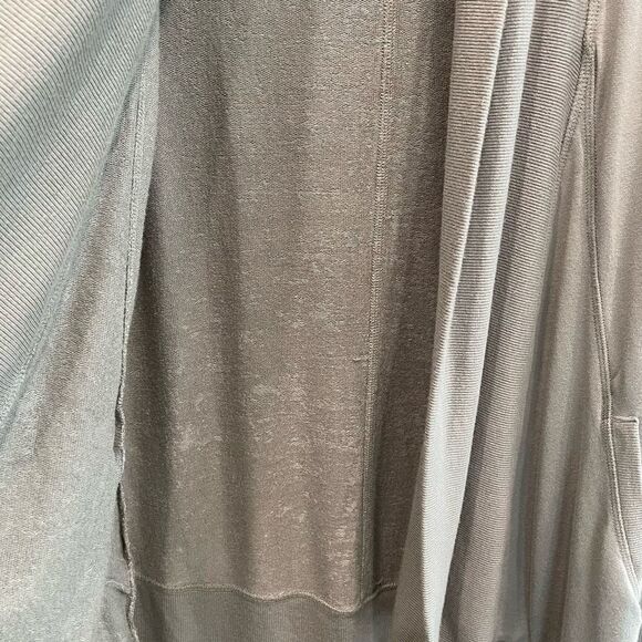 Athleta Sage Green Gray Open Front Cardigan - Size: XXS - Picture 9 of 15